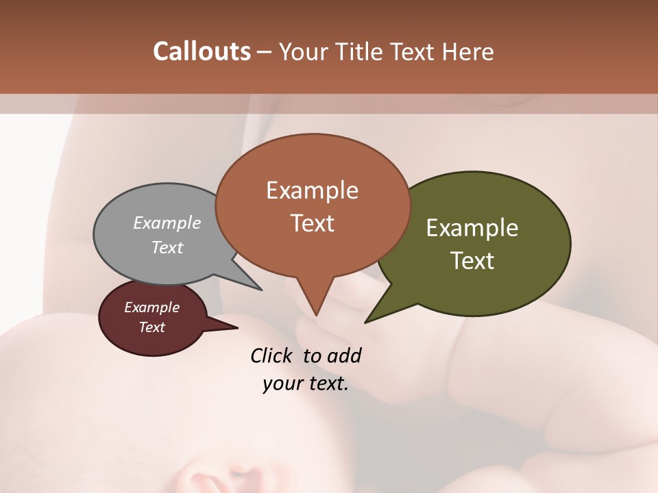 Breastfeeding. Mother Feeding Six Month Baby. PowerPoint Template