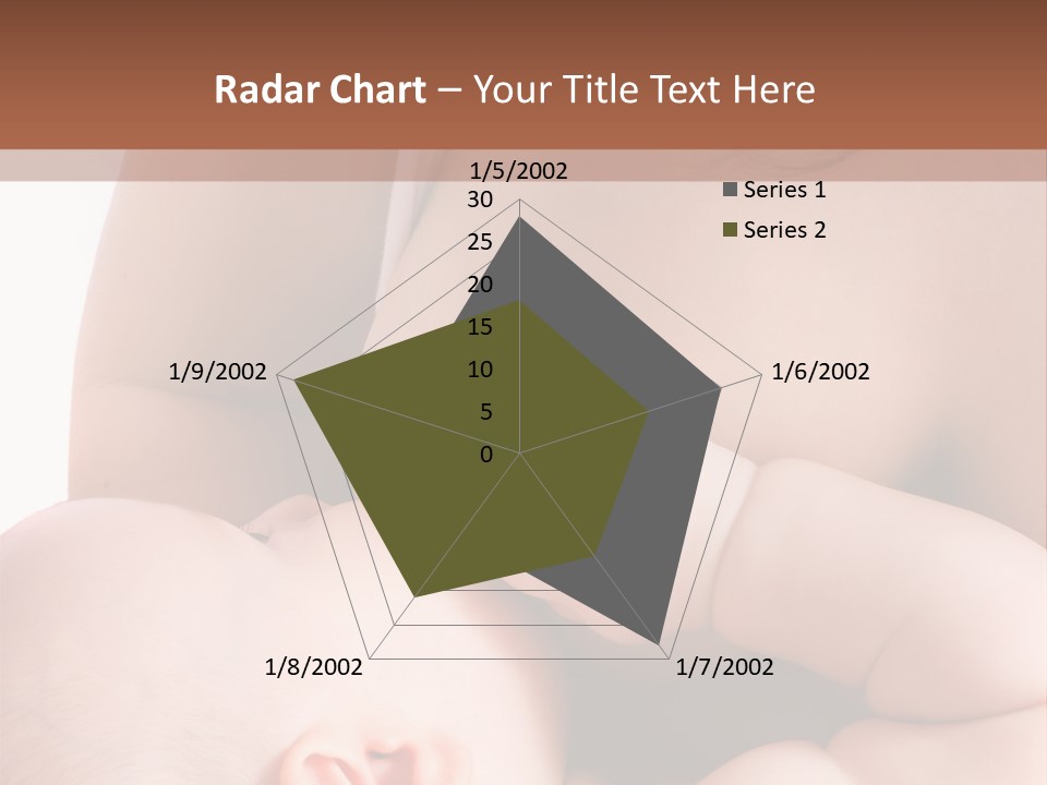 Breastfeeding. Mother Feeding Six Month Baby. PowerPoint Template