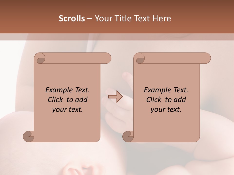Breastfeeding. Mother Feeding Six Month Baby. PowerPoint Template