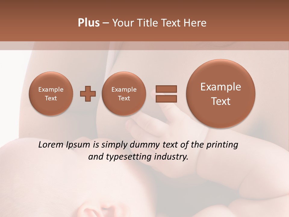 Breastfeeding. Mother Feeding Six Month Baby. PowerPoint Template
