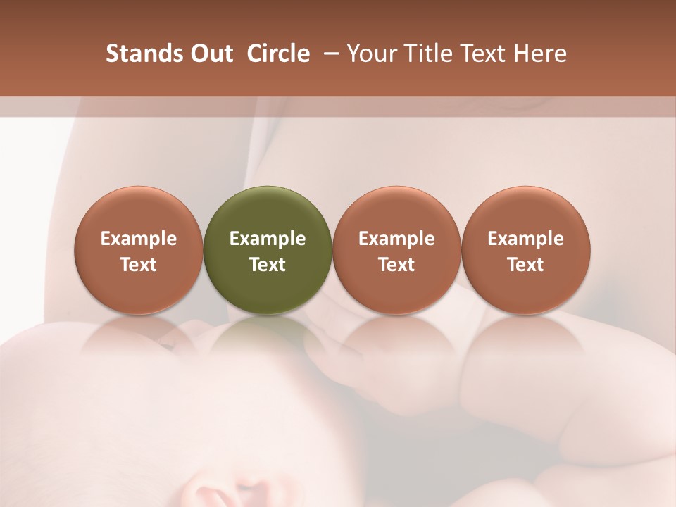 Breastfeeding. Mother Feeding Six Month Baby. PowerPoint Template