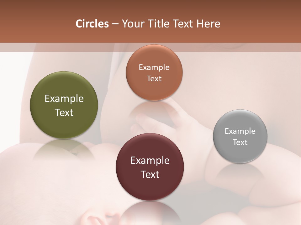 Breastfeeding. Mother Feeding Six Month Baby. PowerPoint Template