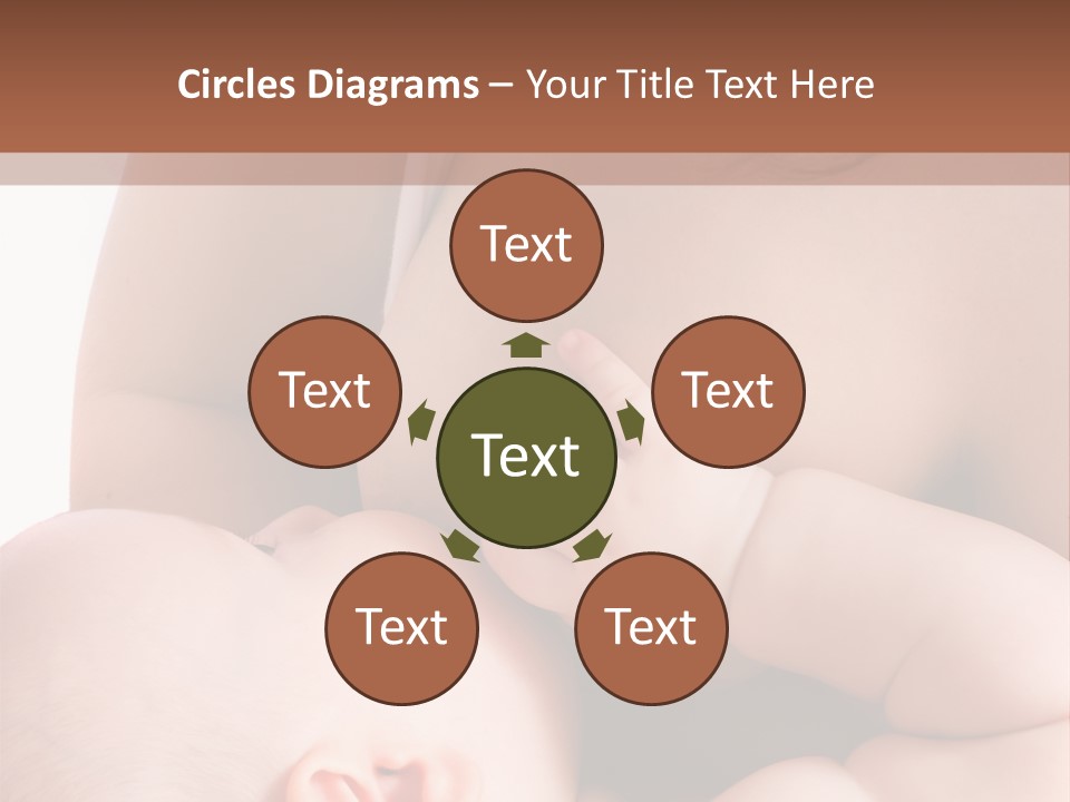Breastfeeding. Mother Feeding Six Month Baby. PowerPoint Template