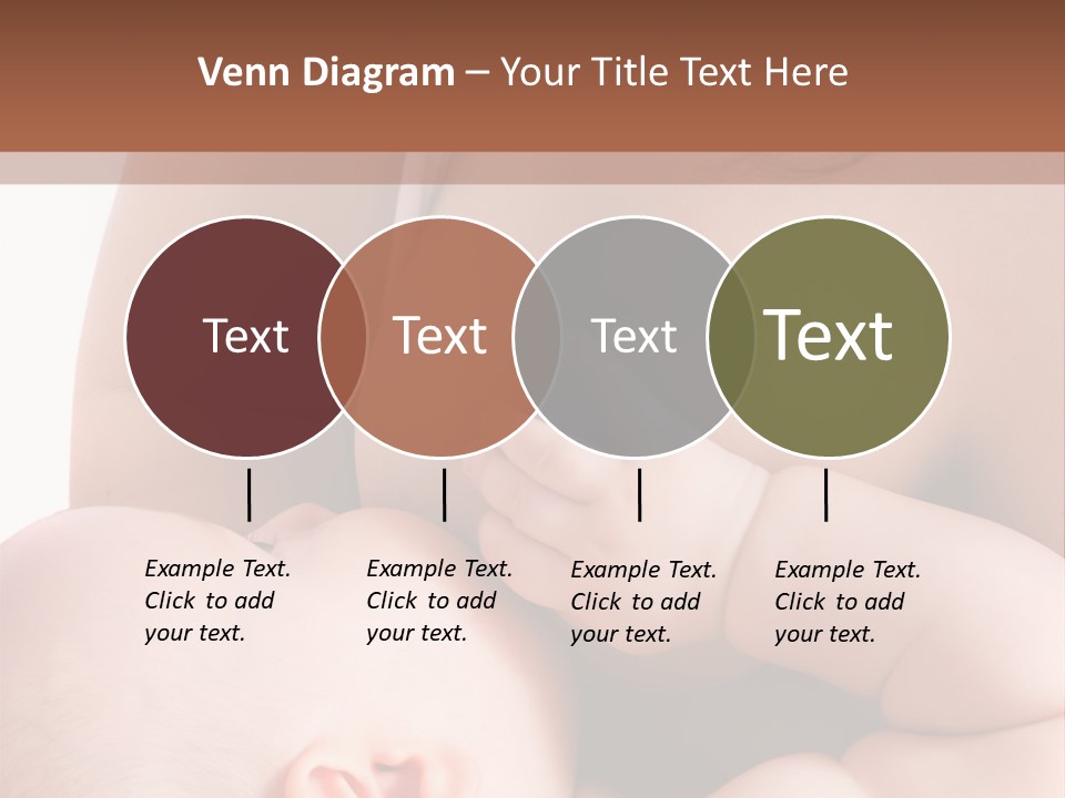 Breastfeeding. Mother Feeding Six Month Baby. PowerPoint Template