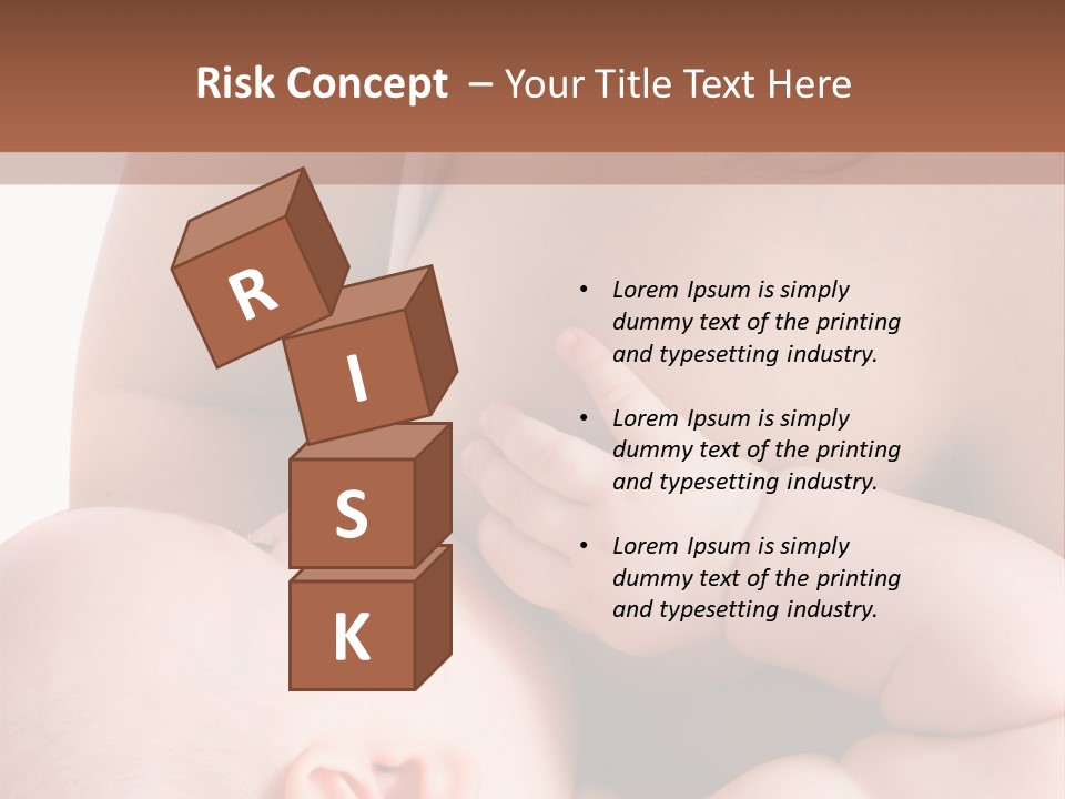 Breastfeeding. Mother Feeding Six Month Baby. PowerPoint Template