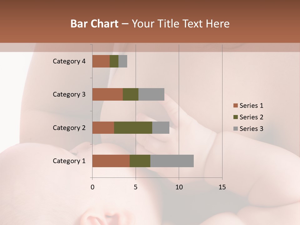 Breastfeeding. Mother Feeding Six Month Baby. PowerPoint Template