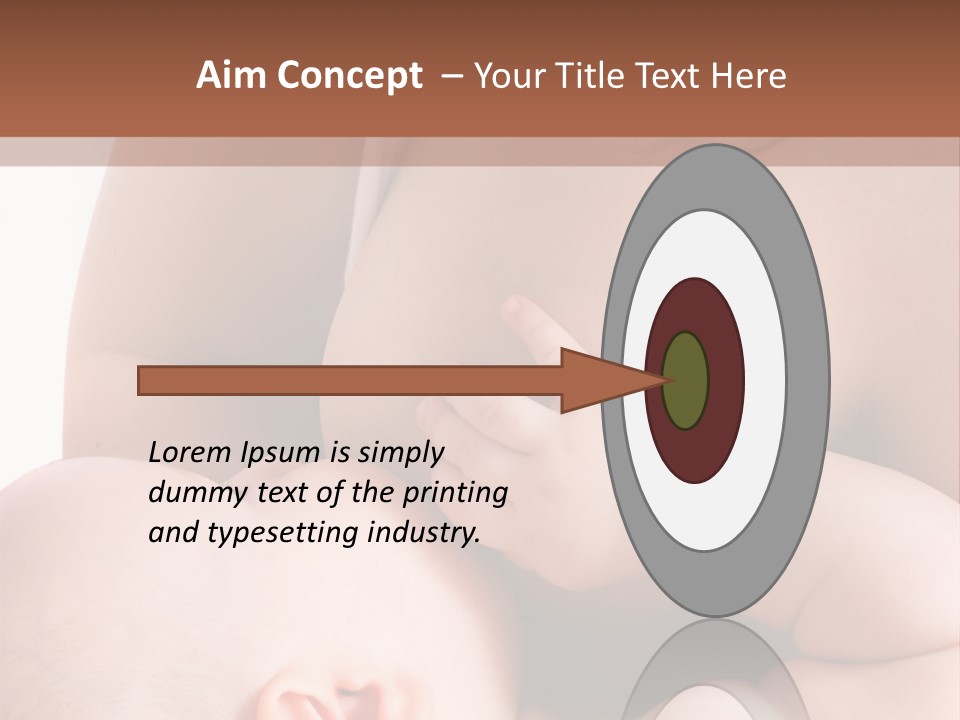 Breastfeeding. Mother Feeding Six Month Baby. PowerPoint Template