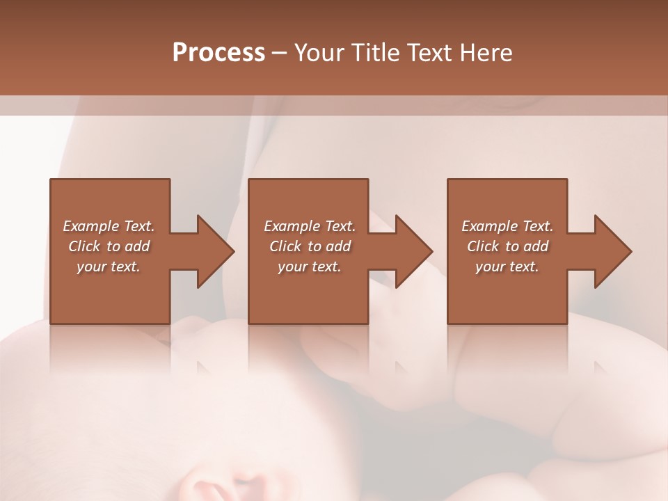 Breastfeeding. Mother Feeding Six Month Baby. PowerPoint Template