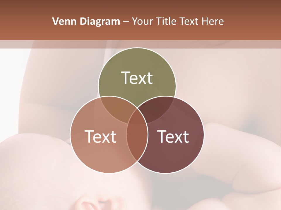 Breastfeeding. Mother Feeding Six Month Baby. PowerPoint Template