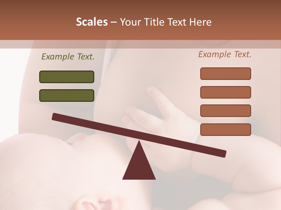 Breastfeeding. Mother Feeding Six Month Baby. PowerPoint Template