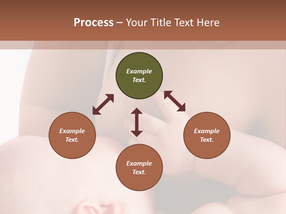 Breastfeeding. Mother Feeding Six Month Baby. PowerPoint Template