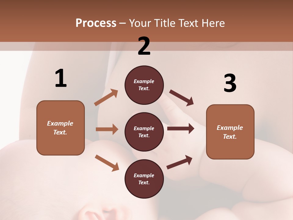Breastfeeding. Mother Feeding Six Month Baby. PowerPoint Template