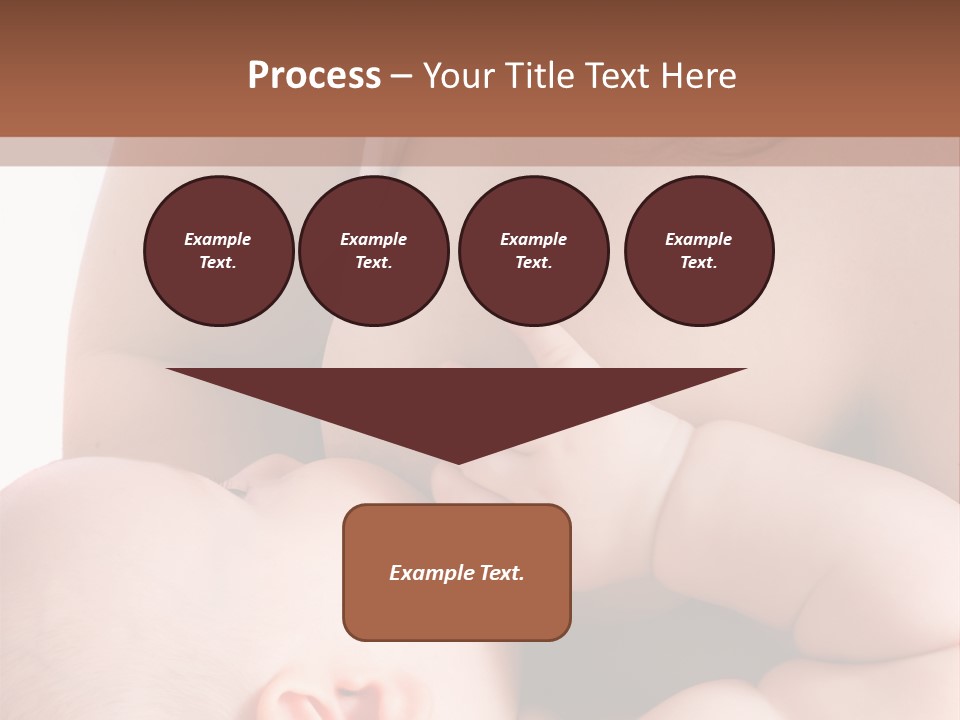 Breastfeeding. Mother Feeding Six Month Baby. PowerPoint Template