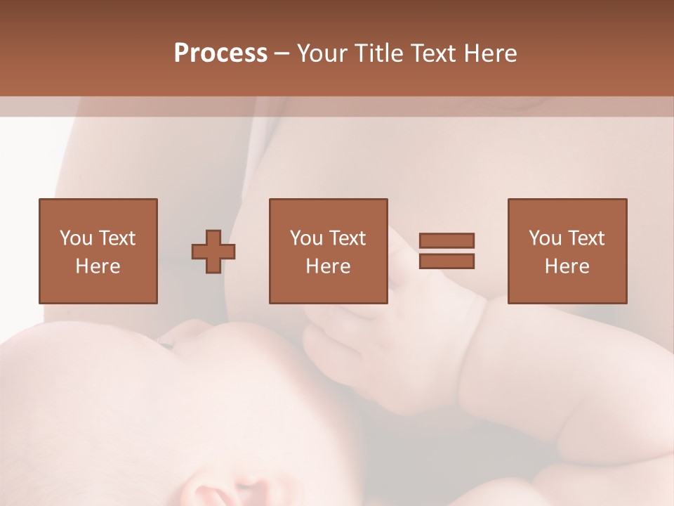 Breastfeeding. Mother Feeding Six Month Baby. PowerPoint Template