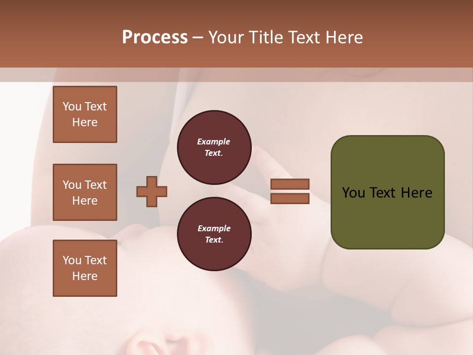 Breastfeeding. Mother Feeding Six Month Baby. PowerPoint Template