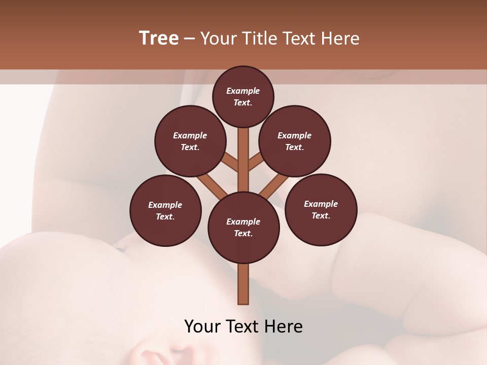 Breastfeeding. Mother Feeding Six Month Baby. PowerPoint Template