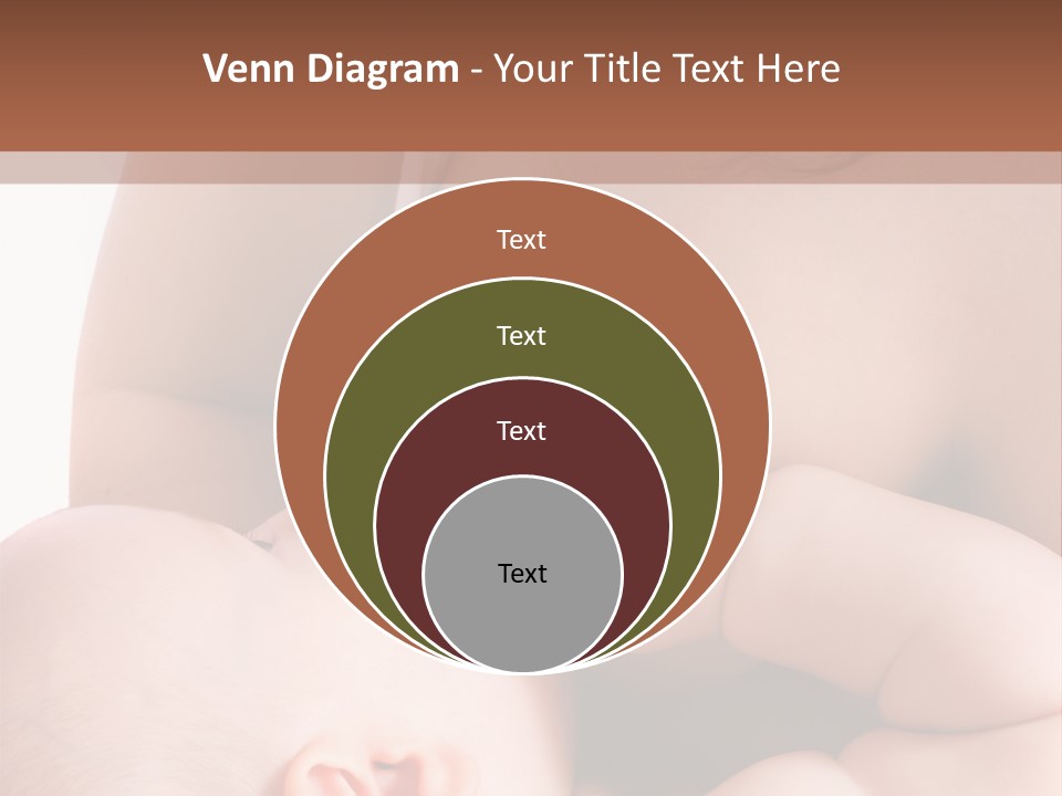 Breastfeeding. Mother Feeding Six Month Baby. PowerPoint Template