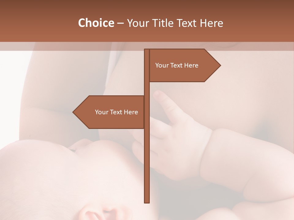 Breastfeeding. Mother Feeding Six Month Baby. PowerPoint Template
