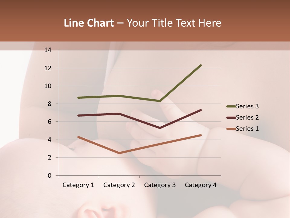 Breastfeeding. Mother Feeding Six Month Baby. PowerPoint Template