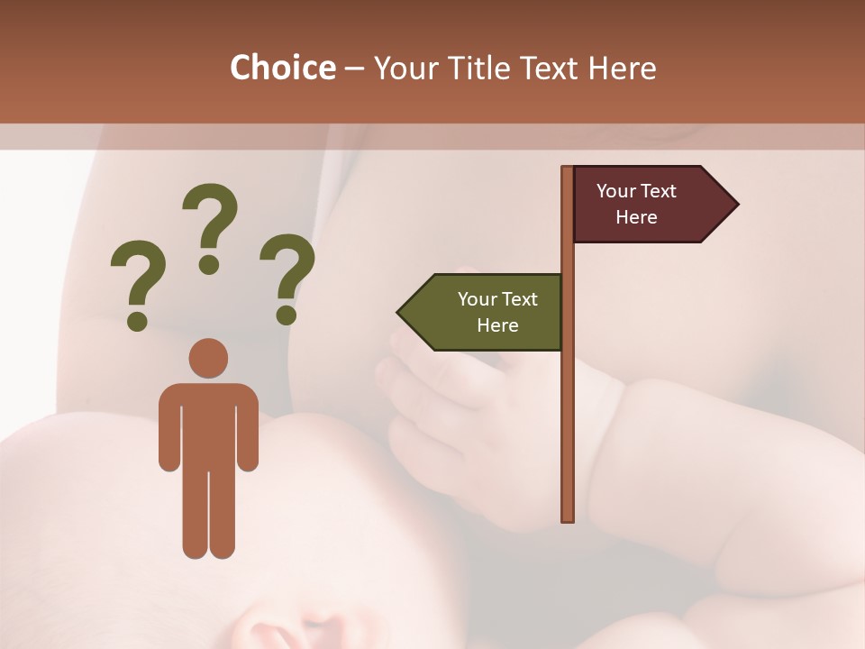 Breastfeeding. Mother Feeding Six Month Baby. PowerPoint Template