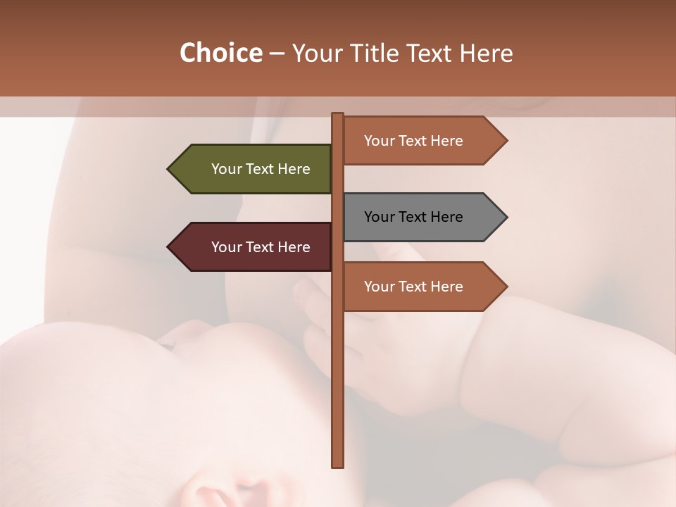 Breastfeeding. Mother Feeding Six Month Baby. PowerPoint Template