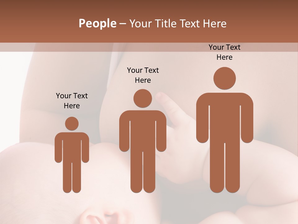 Breastfeeding. Mother Feeding Six Month Baby. PowerPoint Template