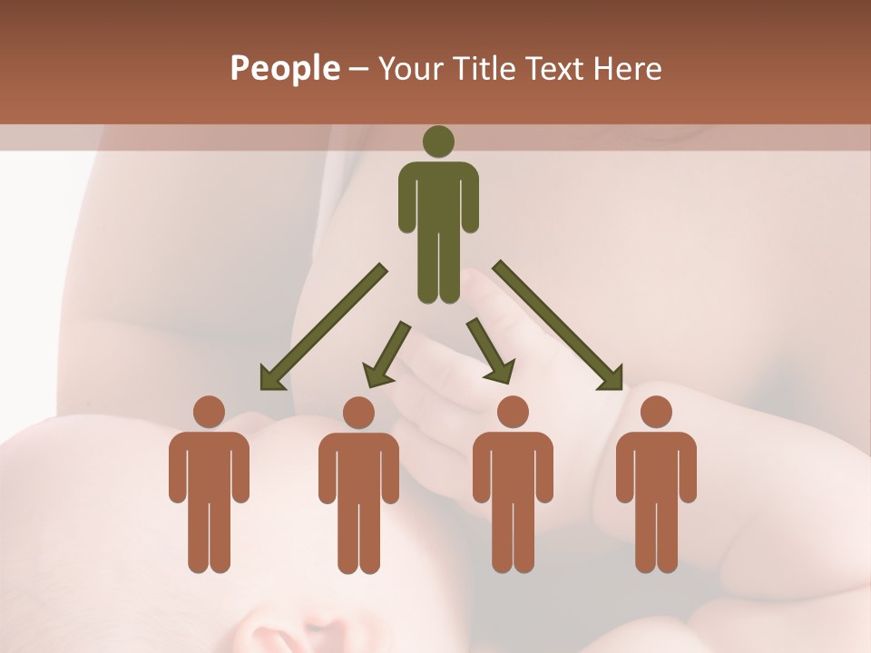 Breastfeeding. Mother Feeding Six Month Baby. PowerPoint Template