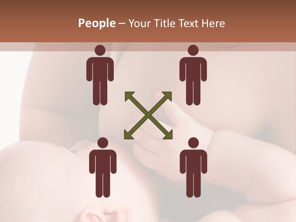 Breastfeeding. Mother Feeding Six Month Baby. PowerPoint Template