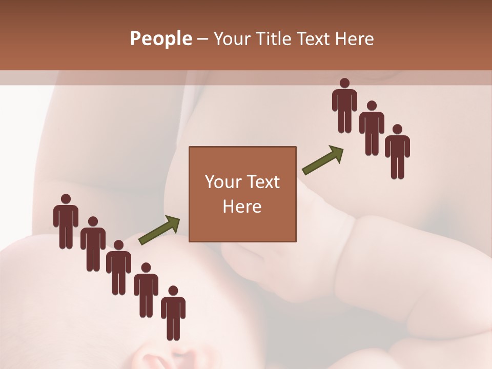 Breastfeeding. Mother Feeding Six Month Baby. PowerPoint Template