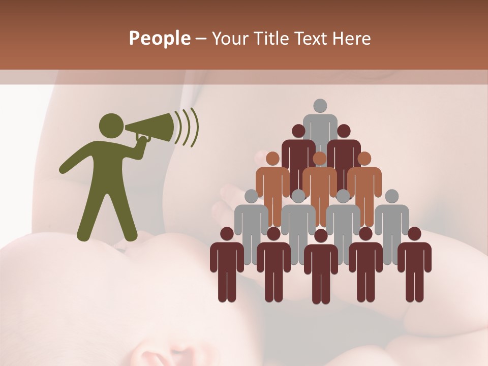 Breastfeeding. Mother Feeding Six Month Baby. PowerPoint Template