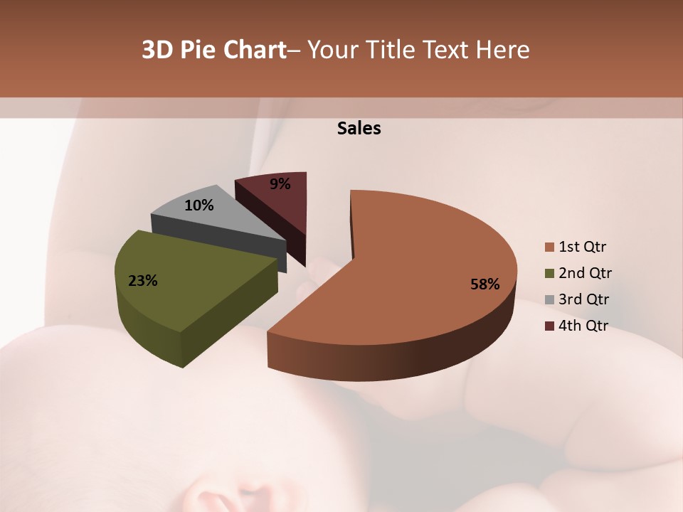 Breastfeeding. Mother Feeding Six Month Baby. PowerPoint Template