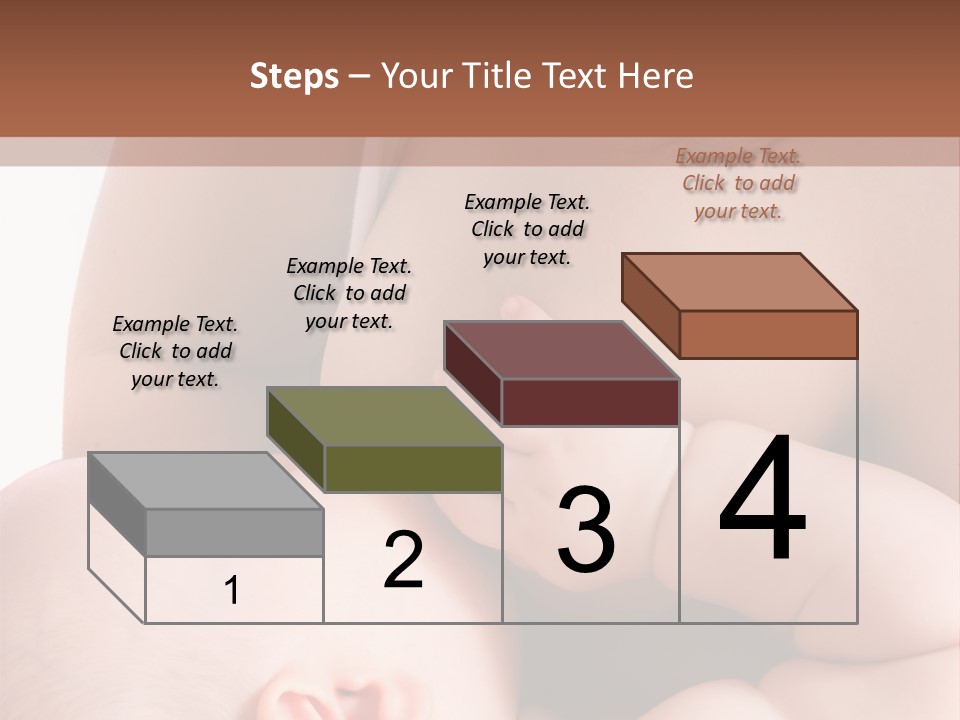 Breastfeeding. Mother Feeding Six Month Baby. PowerPoint Template