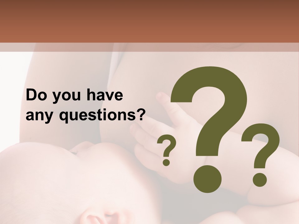 Breastfeeding. Mother Feeding Six Month Baby. PowerPoint Template