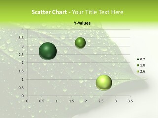 Fresh Water Drops On Green Plant Leaf PowerPoint Template