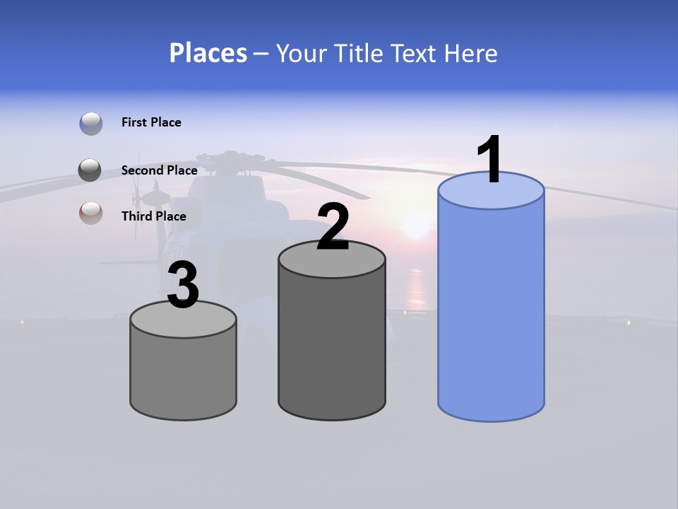 Helicopter Chopper Aircraft Plane Flight Helipad Helideck PowerPoint Template