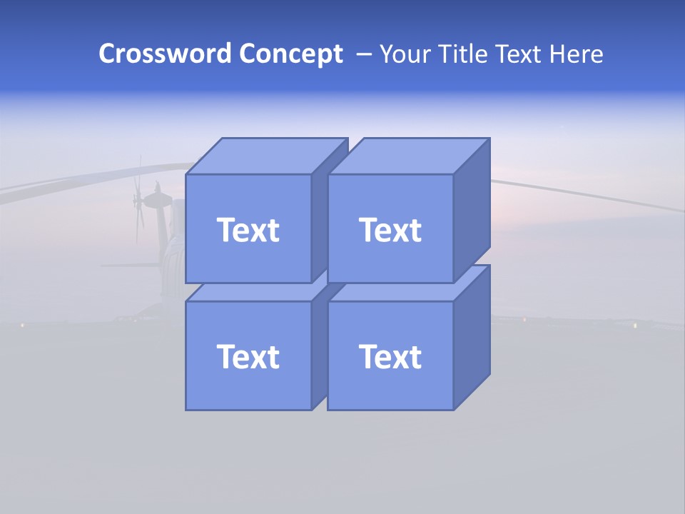 Helicopter Chopper Aircraft Plane Flight Helipad Helideck PowerPoint Template