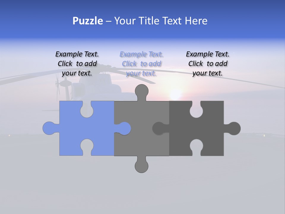 Helicopter Chopper Aircraft Plane Flight Helipad Helideck PowerPoint Template