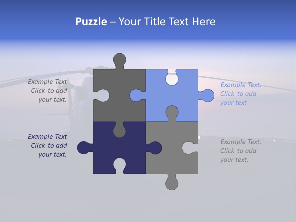 Helicopter Chopper Aircraft Plane Flight Helipad Helideck PowerPoint Template