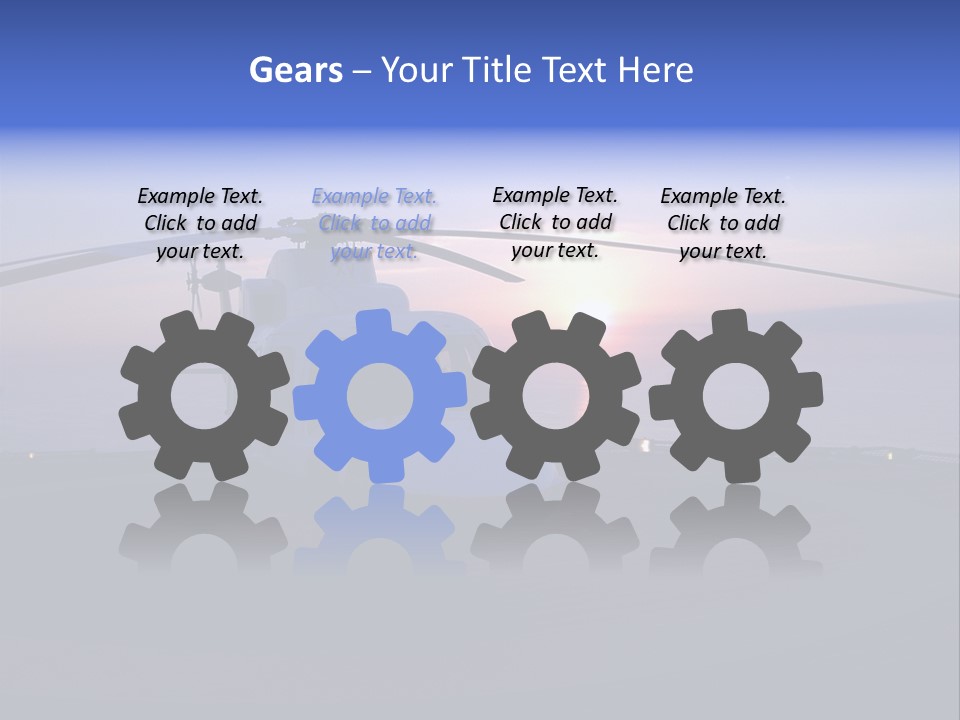 Helicopter Chopper Aircraft Plane Flight Helipad Helideck PowerPoint Template