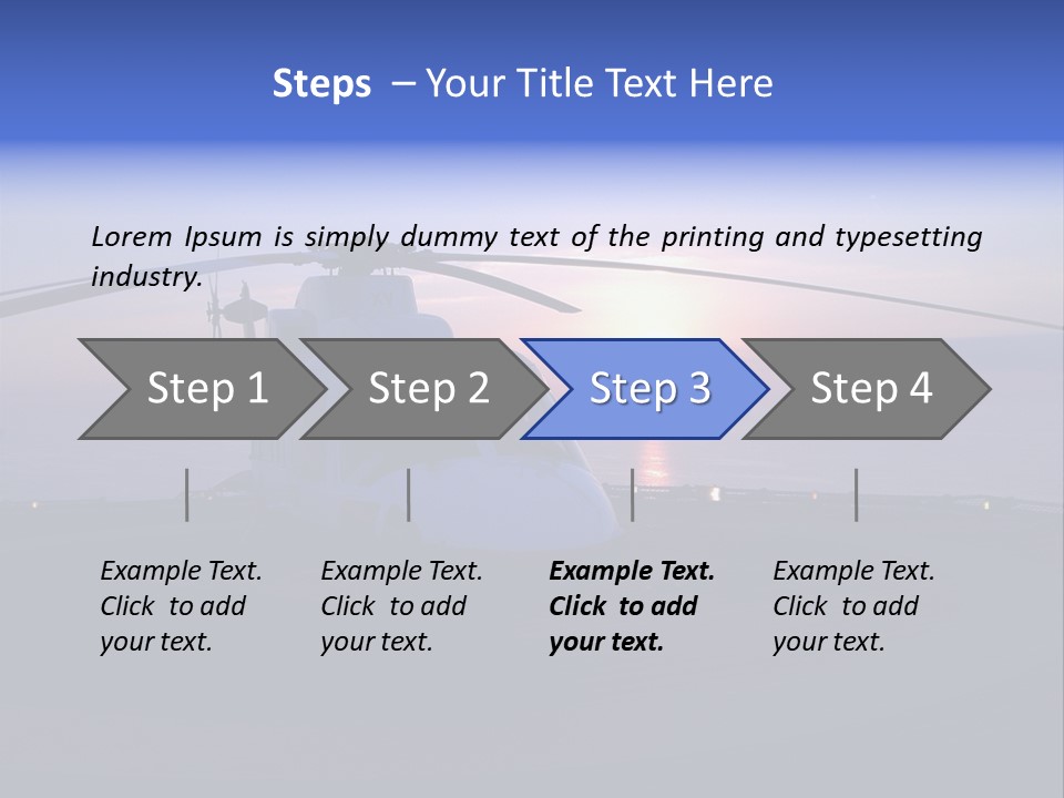 Helicopter Chopper Aircraft Plane Flight Helipad Helideck PowerPoint Template