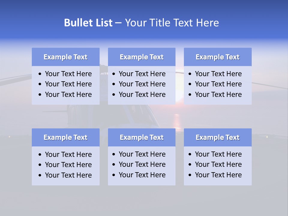 Helicopter Chopper Aircraft Plane Flight Helipad Helideck PowerPoint Template