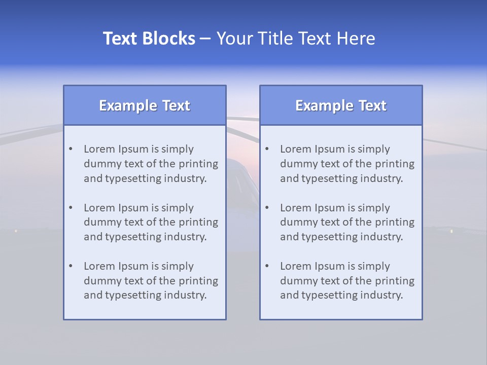 Helicopter Chopper Aircraft Plane Flight Helipad Helideck PowerPoint Template