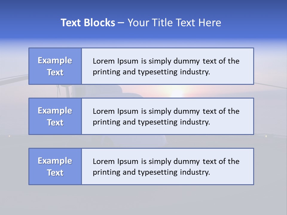 Helicopter Chopper Aircraft Plane Flight Helipad Helideck PowerPoint Template