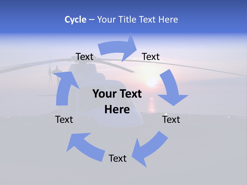 Helicopter Chopper Aircraft Plane Flight Helipad Helideck PowerPoint Template
