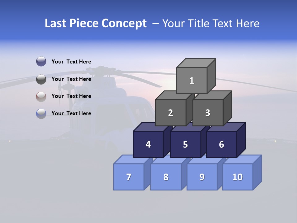 Helicopter Chopper Aircraft Plane Flight Helipad Helideck PowerPoint Template