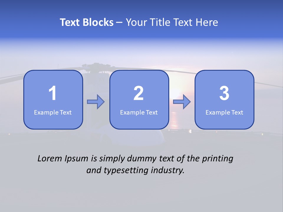 Helicopter Chopper Aircraft Plane Flight Helipad Helideck PowerPoint Template
