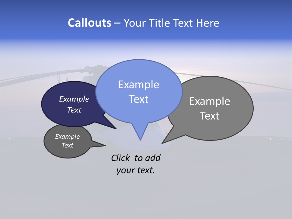 Helicopter Chopper Aircraft Plane Flight Helipad Helideck PowerPoint Template