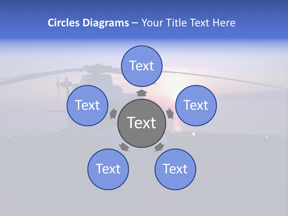 Helicopter Chopper Aircraft Plane Flight Helipad Helideck PowerPoint Template