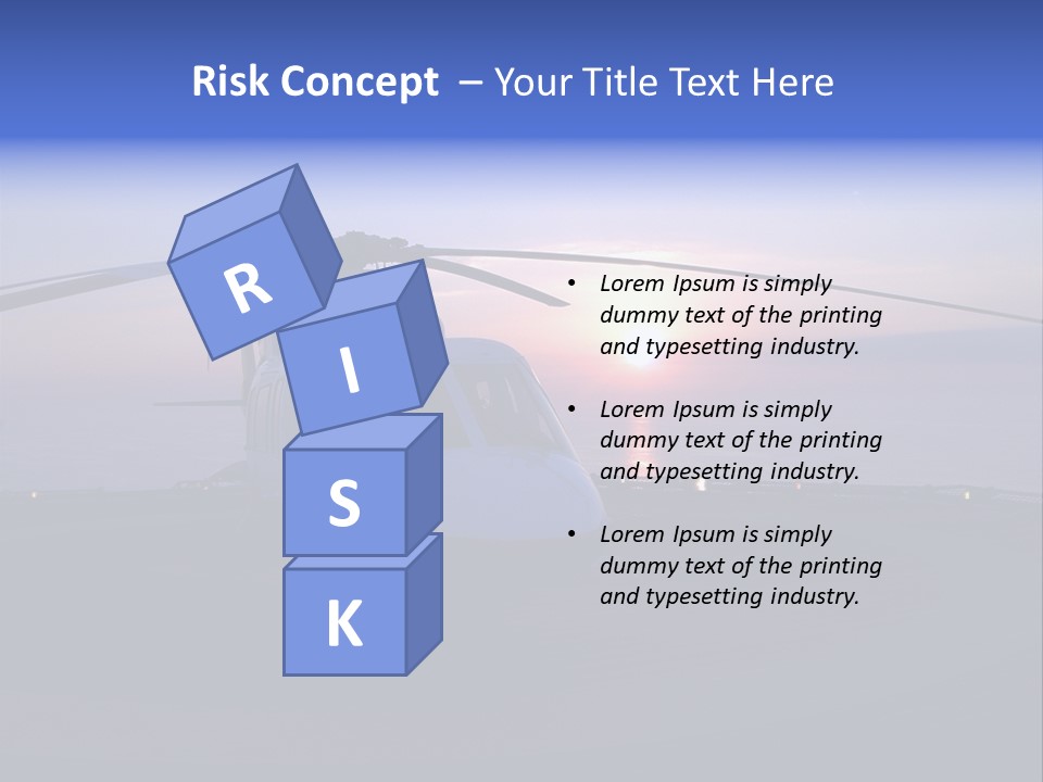 Helicopter Chopper Aircraft Plane Flight Helipad Helideck PowerPoint Template