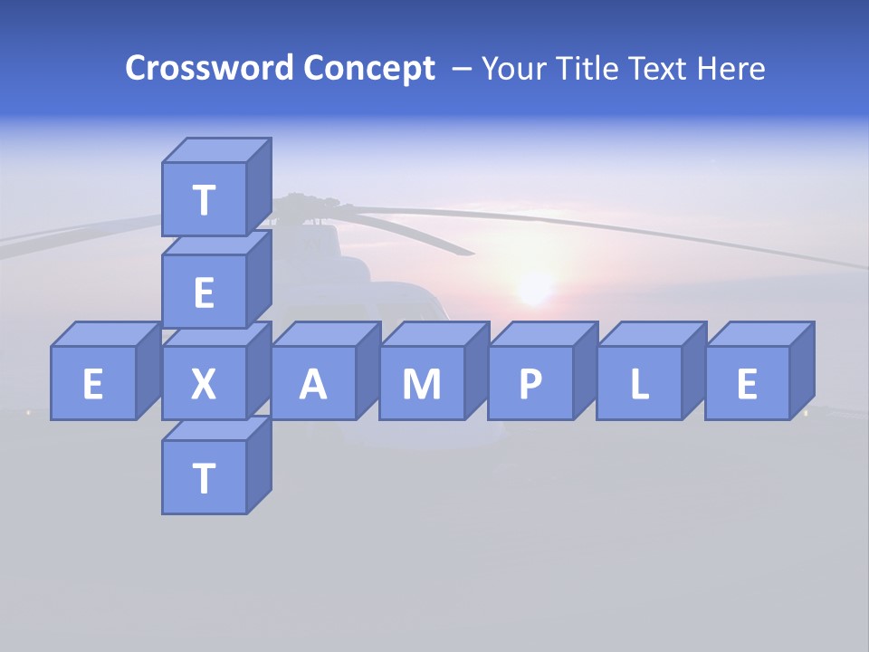 Helicopter Chopper Aircraft Plane Flight Helipad Helideck PowerPoint Template